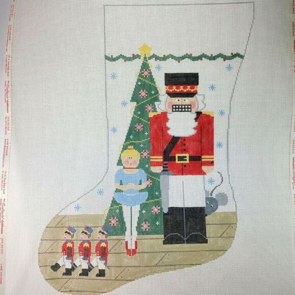 HP Needlepoint Xmas Stocking Canvas Nutcracker‎ Suite Kathy Schenkel 11 x 15 New